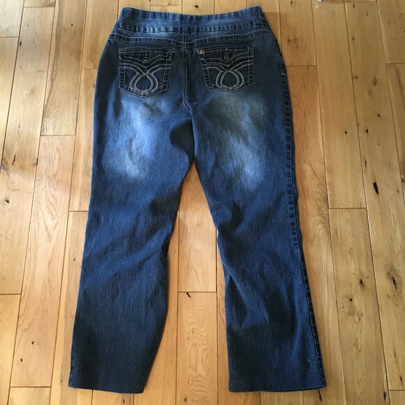Vintage KD Medium Blue Stretchy Pull-On Denim Jeans - Picture 11 of 16